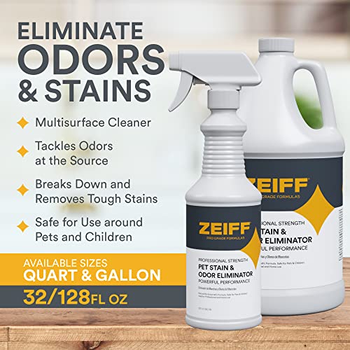 Pet Stain and Odor Eliminator - Skilled and Residence Use Enzyme Cleaner for Pet Urine - Robust Stain Carpet Cleaner for Canines and Cats