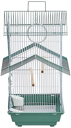 Prevue Hendryx SP1720-4 Shanghai Parakeet Cage in Inexperienced and White