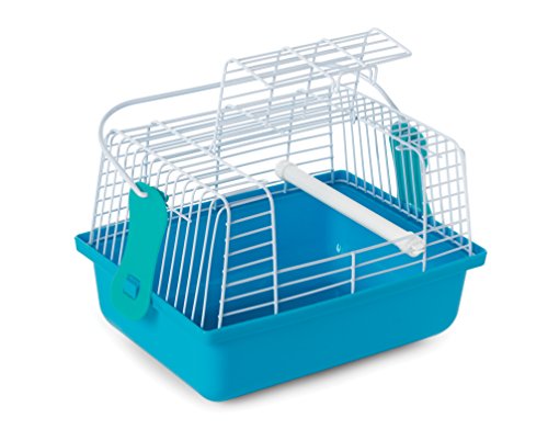 Prevue Pet Merchandise Blue Journey Cage for Birds and Small Animals (SP1304BLUE), Dimensions: 9.0" L x 5.6" W x 6.1" H